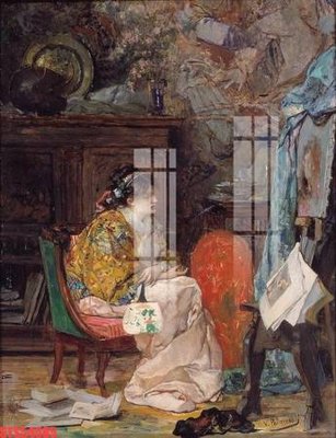 File tranh Tranh sơn dầu phương tây tổng hợp STS54585 (bản gốc) in lụa dán tường