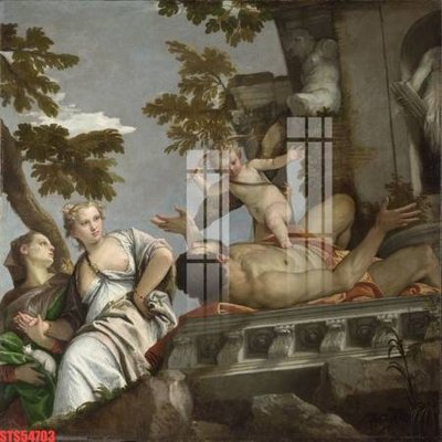 File gốc Tranh sơn dầu phương tây tổng hợp STS54703 (trang trí) phòng ngủ