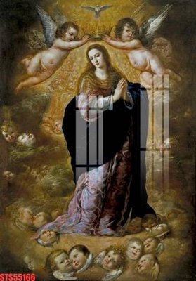 File tranh Tranh sơn dầu phương tây tổng hợp STS55166 (file gốc) chủ đề phong thủy