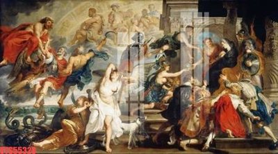 File tranh Tranh sơn dầu phương tây tổng hợp STS55328 (bản gốc) in lụa 3D