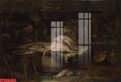 File gốc Tranh sơn dầu phương tây tổng hợp STS55459 (in lụa) trang trí tường