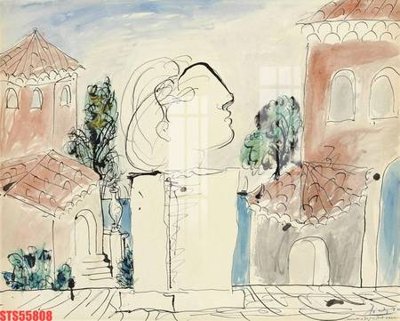 File in trần Tranh sơn dầu phương tây tổng hợp STS55808 (bản gốc) phong cảnh