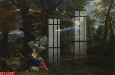 File tranh Tranh sơn dầu phương tây tổng hợp STS55837 (gốc) in trên kính