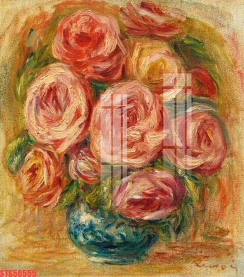 File gốc Tranh sơn dầu phương tây tổng hợp STS56555 (in lụa) tranh mã đáo