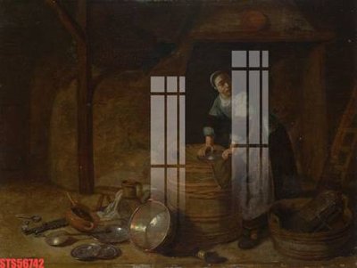 File gốc Tranh sơn dầu phương tây tổng hợp STS56742 (in lụa) họa tiết 3D