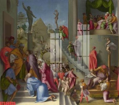 File in trần Tranh sơn dầu phương tây tổng hợp STS56925 (file gốc) hoa văn 3D