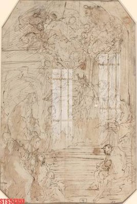 File tranh gốc in trần nhà Tranh sơn dầu phương tây tổng hợp STS57351 3D