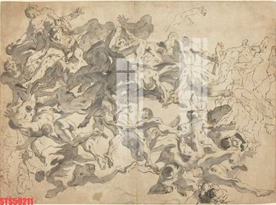 File tranh gốc in trần nhà Tranh sơn dầu phương tây tổng hợp STS59211 3D