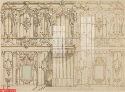 File tranh gốc in trần nhà Tranh sơn dầu phương tây tổng hợp STS59308 3D