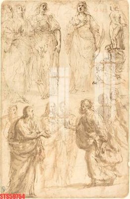 File gốc Tranh sơn dầu phương tây tổng hợp STS59754 (AI/EPS) cho in ấn