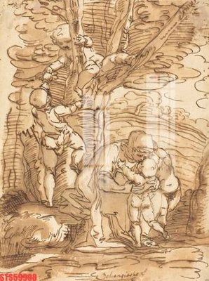 File gốc Tranh sơn dầu phương tây tổng hợp STS59908 (in ấn) màu sắc trung thực