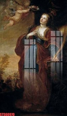 Hình ảnh file gốc in trần nhà Tranh sơn dầu phương tây tổng hợp STS60970