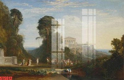 File gốc Tranh sơn dầu phương tây tổng hợp STS612 (in lụa) tranh phong thủy