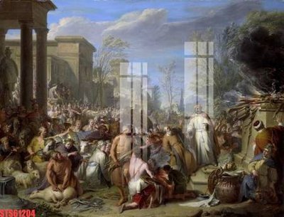 File tranh in trần 3D Tranh sơn dầu phương tây tổng hợp STS61204 (ảnh gốc)