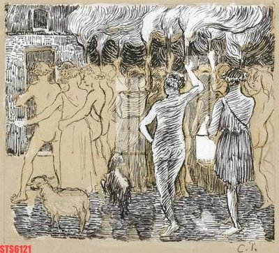 Download file Tranh sơn dầu phương tây tổng hợp STS6121 (gốc) in mica ốp bếp