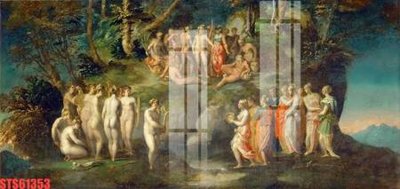 File gốc Tranh sơn dầu phương tây tổng hợp STS61353 (in lụa) cao cấp