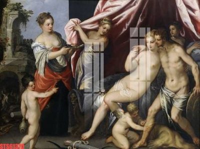 File tranh Tranh sơn dầu phương tây tổng hợp STS61370 (ảnh gốc) in trần 3D