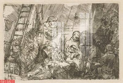 File ảnh Tranh sơn dầu phương tây tổng hợp STS61788 (gốc) in PP, decal