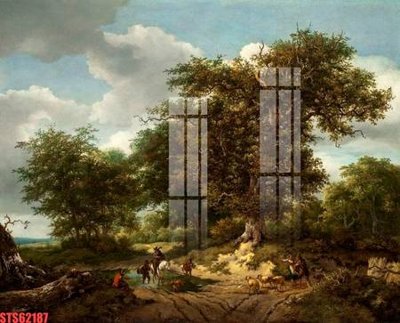 File in lụa Tranh sơn dầu phương tây tổng hợp STS62187 (phong cảnh) Tranh sơn dầu phương tây tổng hợp STS62187