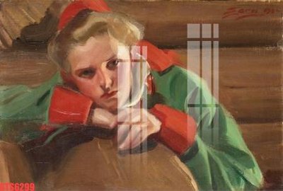 Ảnh gốc Tranh sơn dầu phương tây tổng hợp STS6299 (độ nét cao) in tráng gương