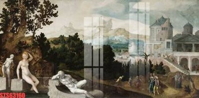 File gốc Tranh sơn dầu phương tây tổng hợp STS63160 (ảnh chi tiết) để in lụa