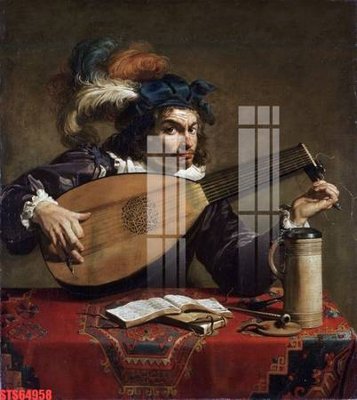 Hình ảnh file gốc in trần nhà Tranh sơn dầu phương tây tổng hợp STS64958