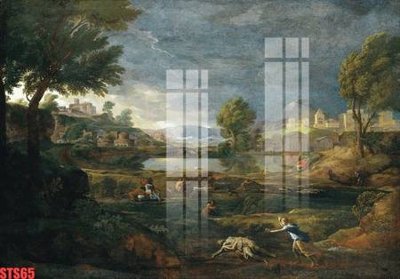 File gốc Tranh sơn dầu phương tây tổng hợp STS65 (in lụa) trang trí tường