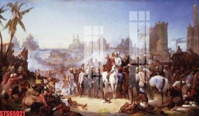 File tranh Tranh sơn dầu phương tây tổng hợp STS65021 (ảnh gốc) in trần nhà