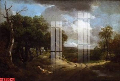 File tranh in trần 3D Tranh sơn dầu phương tây tổng hợp STS65124 (ảnh gốc)