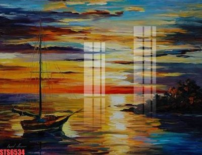 File tranh Tranh sơn dầu phương tây tổng hợp STS6534 (gốc) chủ đề thành phố
