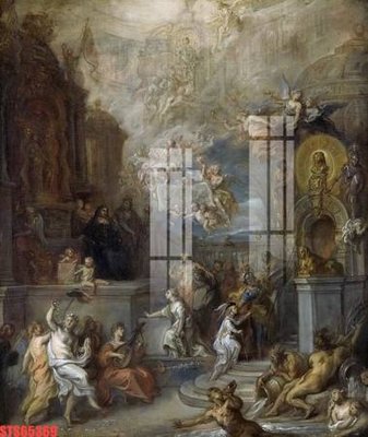 File in ấn Tranh sơn dầu phương tây tổng hợp STS65369 (bản gốc) cao cấp