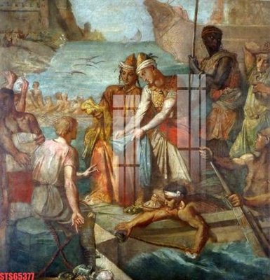 Download file gốc Tranh sơn dầu phương tây tổng hợp STS65377 (in lụa) hoa lá