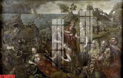 Download file Tranh sơn dầu phương tây tổng hợp STS66757 (gốc) in mica bàn thờ