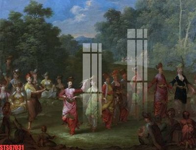 File gốc Tranh sơn dầu phương tây tổng hợp STS67031 (in lụa) tranh phong thủy