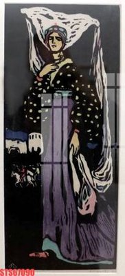 File gốc Tranh sơn dầu phương tây tổng hợp STS67090 (in lụa) tranh mã đáo