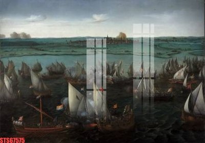 File gốc Tranh sơn dầu phương tây tổng hợp STS67575 (in lụa) tranh phong thủy