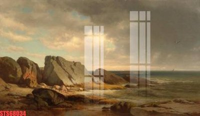 File in lụa Tranh sơn dầu phương tây tổng hợp STS68034 (hoa văn) Tranh sơn dầu phương tây tổng hợp STS68034