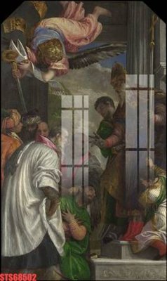 Hình ảnh file gốc in trần nhà Tranh sơn dầu phương tây tổng hợp STS68502