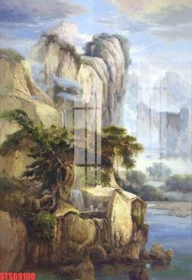 Download file Tranh sơn dầu phương tây tổng hợp STS69100 (gốc) in mica ốp bếp