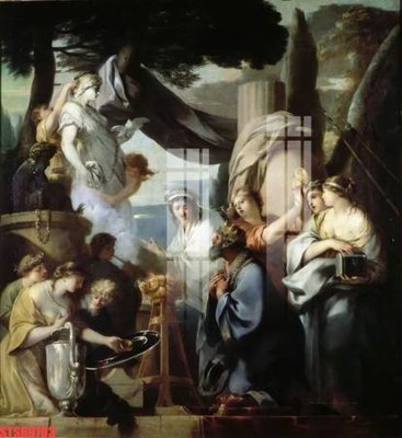 File tranh in trần 3D Tranh sơn dầu phương tây tổng hợp STS69703 (ảnh gốc)