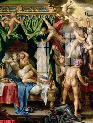 File gốc Tranh sơn dầu phương tây tổng hợp STS69771 (in mica) cắt laser