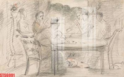 File ảnh Tranh sơn dầu phương tây tổng hợp STS6991 (gốc) in PP, decal