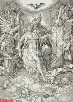 File tranh gốc in trần nhà Tranh sơn dầu phương tây tổng hợp STS70499 3D