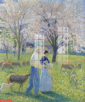 Download file gốc Tranh sơn dầu phương tây tổng hợp STS71158 (in mica) trang trí