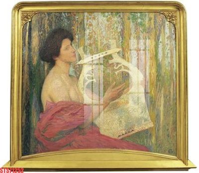 File tranh Tranh sơn dầu phương tây tổng hợp STS71252 (ảnh gốc) in trần nhà