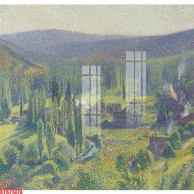 File in trần Tranh sơn dầu phương tây tổng hợp STS71375 (bản gốc) mây trời