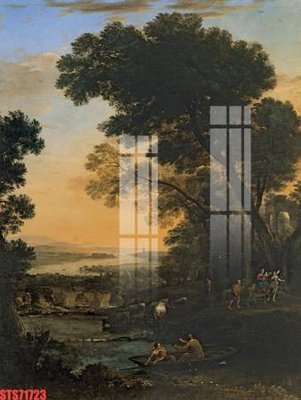 File tranh Tranh sơn dầu phương tây tổng hợp STS71723 (bản gốc) in lụa 5D