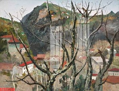 File gốc Tranh sơn dầu phương tây tổng hợp STS72269 (trang trí) phòng làm việc