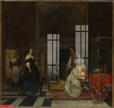 File PSD Tranh sơn dầu phương tây tổng hợp STS7301 (gốc) cho in quảng cáo