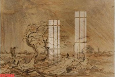 File in trần Tranh sơn dầu phương tây tổng hợp STS73902 (bản gốc) hoa văn